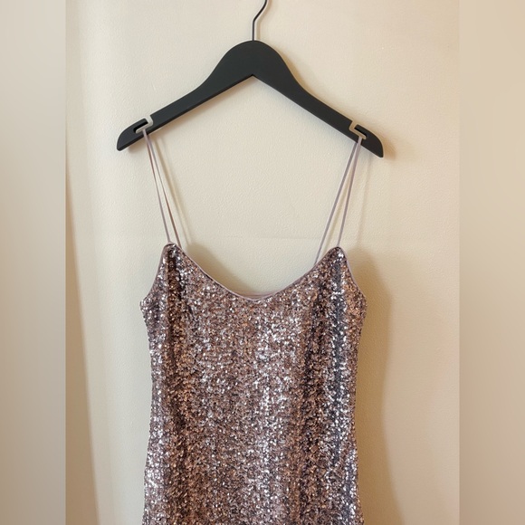 NWT J Crew Collection Silver Sequin Slip Dress - Picture 4 of 8
